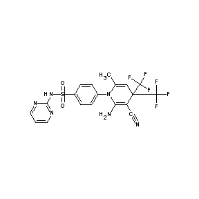 ST044954 2-amino-4,4-bis(trifluoromethyl)-6-methyl-1-{4-[(pyrimidin-2-ylamino)sulfonyl] phenyl}-1,4-dihydropyridine-3-carbonitrile