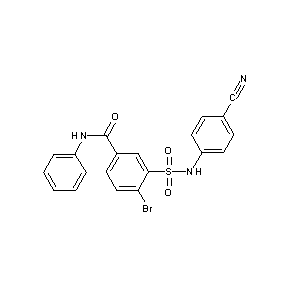 ST045097 (4-bromo-3-{[(4-cyanophenyl)amino]sulfonyl}phenyl)-N-benzamide