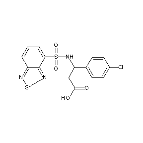 ST045268 3-[(benzo[2,3-c]1,2,5-thiadiazol-4-ylsulfonyl)amino]-3-(4-chlorophenyl)propano ic acid