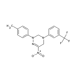 ST046895 2-(4-methylphenyl)-6-nitro-4-[3-(trifluoromethyl)phenyl]-3H,5H-1,2,4-triazine
