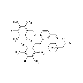 ST046896 N-((1E)-2-{3,4-bis[(4-bromo-2,3,5,6-tetramethylphenyl)methoxy]phenyl}-1-azavin yl)-2-(hydroxycyclohexyl)acetamide