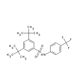 ST047025 {[3,5-bis(tert-butyl)phenyl]sulfonyl}[4-(trifluoromethyl)phenyl]amine
