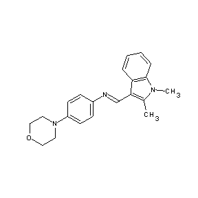 ST048943 4-{4-[(1E)-2-(1,2-dimethylindol-3-yl)-1-azavinyl]phenyl}morpholine