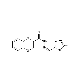 ST048991 2H,3H-benzo[e]1,4-dioxin-2-yl-N-[(1Z)-2-(5-chloro(2-thienyl))-1-azavinyl]carbo xamide