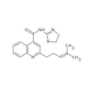 ST049257 [2-(4-methylpent-3-enyl)(4-quinolyl)]-N-(1,3-thiazolin-2-yl)carboxamide