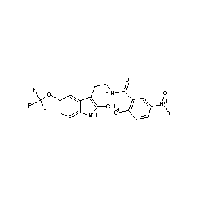 ST050030 (2-chloro-5-nitrophenyl)-N-{2-[2-methyl-5-(trifluoromethoxy)indol-3-yl]ethyl}c arboxamide