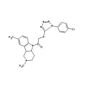 ST050150 AG-205, Pgrmc1 Inhibitor 1-(2,8-dimethylpiperidino[4,3-b]indolin-5-yl)-2-[1-(4-chlorophenyl)(1,2,3,4-te traazol-5-ylthio)]ethan-1-one