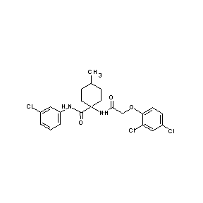ST050355 2-(2,4-dichlorophenoxy)-N-{1-[N-(3-chlorophenyl)carbamoyl]-4-methylcyclohexyl} acetamide