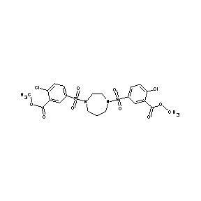 ST050480 methyl 2-chloro-5-[(4-{[4-chloro-3-(methoxycarbonyl)phenyl]sulfonyl}(1,4-diaza perhydroepinyl))sulfonyl]benzoate