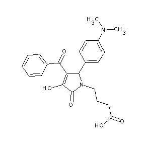 ST050687 4-{5-[4-(dimethylamino)phenyl]-3-hydroxy-2-oxo-4-(phenylcarbonyl)-3-pyrrolinyl }butanoic acid