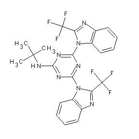 ST050922 (tert-butyl){4,6-bis[2-(trifluoromethyl)benzimidazolyl](1,3,5-triazin-2-yl)}am ine