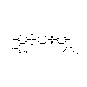 ST050996 methyl 2-chloro-5-[(4-{[4-chloro-3-(methoxycarbonyl)phenyl]sulfonyl}piperaziny l)sulfonyl]benzoate