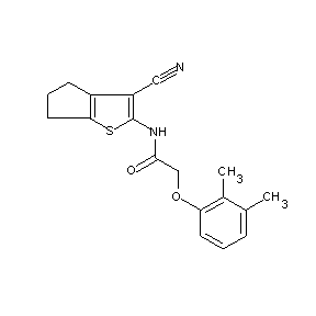 ST051405 2-(2,3-dimethylphenoxy)-N-(3-cyano(4,5,6-trihydrocyclopenta[1,2-d]thiophen-2-y l))acetamide