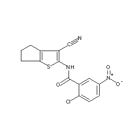 ST051475 (2-chloro-5-nitrophenyl)-N-(3-cyano(4,5,6-trihydrocyclopenta[1,2-d]thiophen-2- yl))carboxamide