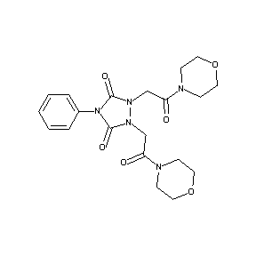 ST051555 1,2-bis(2-morpholin-4-yl-2-oxoethyl)-4-phenyl-1,2,4-triazolidine-3,5-dione