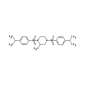 ST051864 1,4-bis{[4-(methylethyl)phenyl]sulfonyl}-2-methylpiperazine