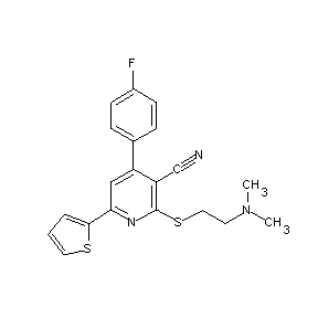 ST052005 2-[2-(dimethylamino)ethylthio]-4-(4-fluorophenyl)-6-(2-thienyl)pyridine-3-carb onitrile