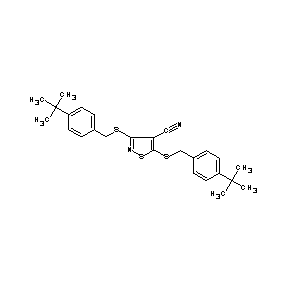 ST052023 3,5-bis{[4-(tert-butyl)phenyl]methylthio}isothiazole-4-carbonitrile