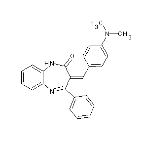 ST052147 3-{[4-(dimethylamino)phenyl]methylene}-4-phenyl-1H-benzo[b]1,4-diazepin-2-one