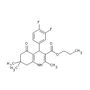 ST052404 propyl 4-(3,4-difluorophenyl)-2,7,7-trimethyl-5-oxo-1,4,6,7,8-pentahydroquinol ine-3-carboxylate