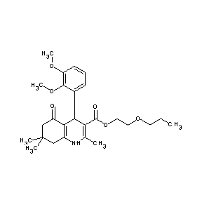 ST052467 2-propoxyethyl 4-(2,3-dimethoxyphenyl)-2,7,7-trimethyl-5-oxo-1,4,6,7,8-pentahy droquinoline-3-carboxylate