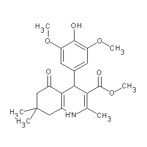 ST052470 methyl 4-(4-hydroxy-3,5-dimethoxyphenyl)-2,7,7-trimethyl-5-oxo-1,4,6,7,8-penta hydroquinoline-3-carboxylate