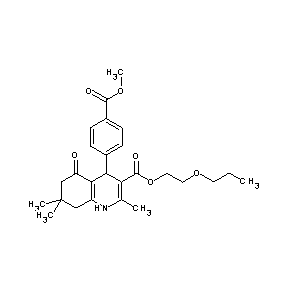 ST052480 methyl 4-{2,7,7-trimethyl-5-oxo-3-[(2-propoxyethyl)oxycarbonyl]-4-1,4,6,7,8-pe ntahydroquinolyl}benzoate