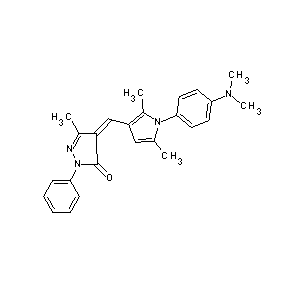 ST052589 4-({1-[4-(dimethylamino)phenyl]-2,5-dimethylpyrrol-3-yl}methylene)-3-methyl-1- phenyl-1,2-diazolin-5-one