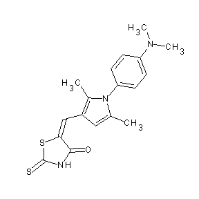 ST052592 5-({1-[4-(dimethylamino)phenyl]-2,5-dimethylpyrrol-3-yl}methylene)-2-thioxo-1, 3-thiazolidin-4-one