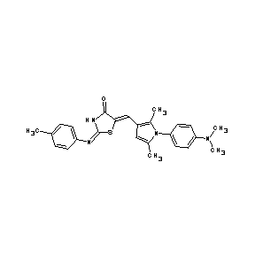 ST052598 5-({1-[4-(dimethylamino)phenyl]-2,5-dimethylpyrrol-3-yl}methylene)-2-[(4-methy lphenyl)azamethylene]-1,3-thiazolidin-4-one