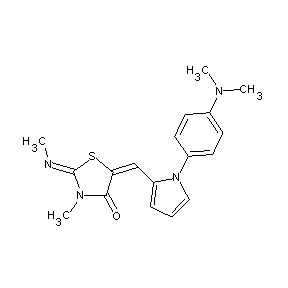 ST052949 2-(azaethylidene)-5-({1-[4-(dimethylamino)phenyl]pyrrol-2-yl}methylene)-3-meth yl-1,3-thiazolidin-4-one