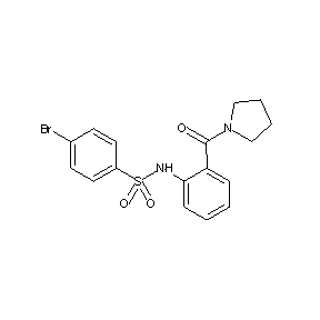 ST053024 2-{[(4-bromophenyl)sulfonyl]amino}phenyl pyrrolidinyl ketone