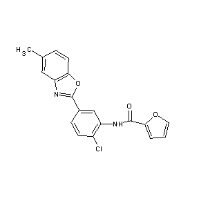 ST053120 N-[2-chloro-5-(5-methylbenzoxazol-2-yl)phenyl]-2-furylcarboxamide