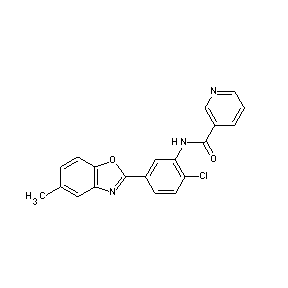 ST053201 N-[2-chloro-5-(5-methylbenzoxazol-2-yl)phenyl]-3-pyridylcarboxamide