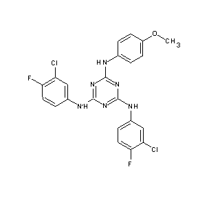 ST053531 {4,6-bis[(3-chloro-4-fluorophenyl)amino](1,3,5-triazin-2-yl)}(4-methoxyphenyl) amine