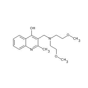 ST053683 3-{[bis(2-methoxyethyl)amino]methyl}-2-methylquinolin-4-ol