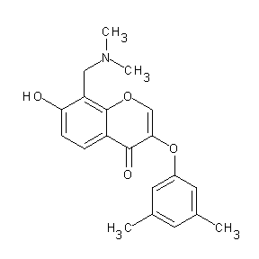 ST053692 8-[(dimethylamino)methyl]-3-(3,5-dimethylphenoxy)-7-hydroxychromen-4-one