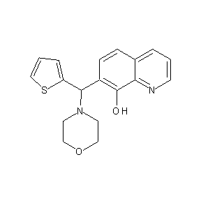 ST053858 7-(morpholin-4-yl-2-thienylmethyl)quinolin-8-ol