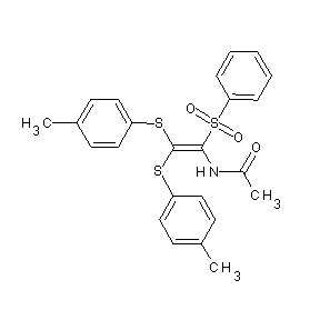 ST053882 N-[2,2-bis(4-methylphenylthio)-1-(phenylsulfonyl)vinyl]acetamide