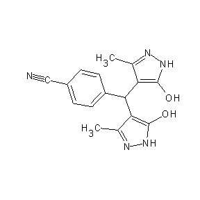 ST053887 4-[bis(5-hydroxy-3-methylpyrazol-4-yl)methyl]benzenecarbonitrile