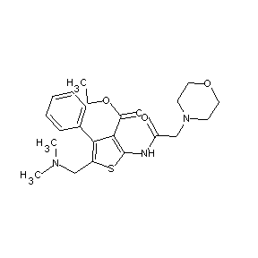ST054017 ethyl 5-[(dimethylamino)methyl]-2-(2-morpholin-4-ylacetylamino)-4-phenylthioph ene-3-carboxylate