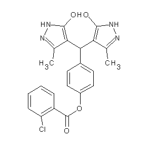 ST054066 4-[bis(5-hydroxy-3-methylpyrazol-4-yl)methyl]phenyl 2-chlorobenzoate