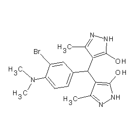 ST054067 4-{[4-(dimethylamino)-3-bromophenyl](5-hydroxy-3-methylpyrazol-4-yl)methyl}-3- methylpyrazol-5-ol