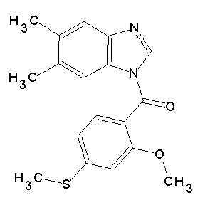 ST055296 5,6-dimethylbenzimidazolyl 2-methoxy-4-methylthiophenyl ketone