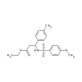 ST055564 ethyl 3-{[(4-methoxyphenyl)sulfonyl]amino}-3-(4-methylphenyl)propanoate