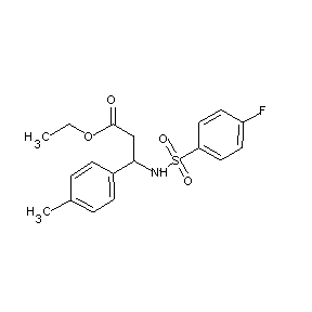 ST055565 ethyl 3-{[(4-fluorophenyl)sulfonyl]amino}-3-(4-methylphenyl)propanoate