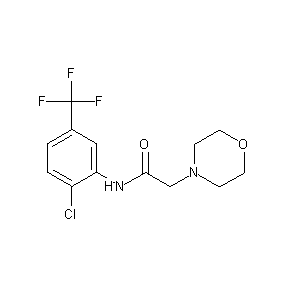 ST055818 N-[2-chloro-5-(trifluoromethyl)phenyl]-2-morpholin-4-ylacetamide