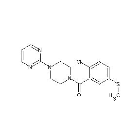 ST055904 2-chloro-5-methylthiophenyl 4-pyrimidin-2-ylpiperazinyl ketone