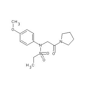ST056030 2-[(ethylsulfonyl)(4-methoxyphenyl)amino]-1-pyrrolidinylethan-1-one