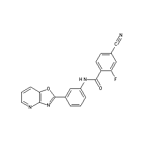 ST056104 (4-cyano-2-fluorophenyl)-N-(3-(1,3-oxazolo[4,5-b]pyridin-2-yl)phenyl)carboxami de